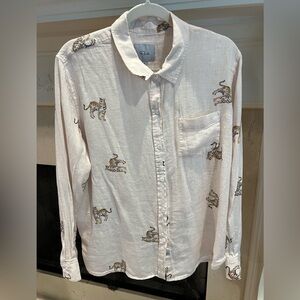 Rails Beige Tiger Print Casual Shirt